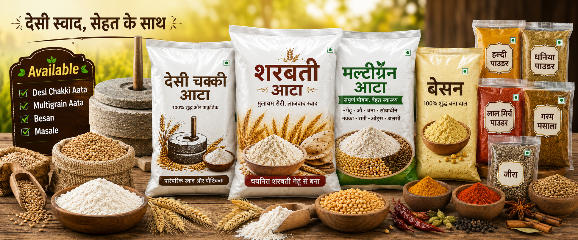 Desi chakki ka fresh Aata